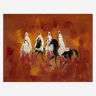 Hassan el Glaoui (French, 1924-2018) Arab Horsemen