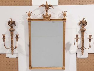 Federal Style Mirror and Sconces