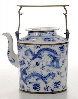 Blue and White Porcelain Hot Water Pot