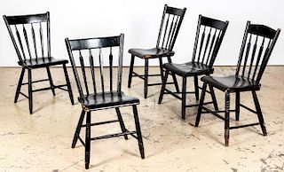 5 Antique Windsor Chairs