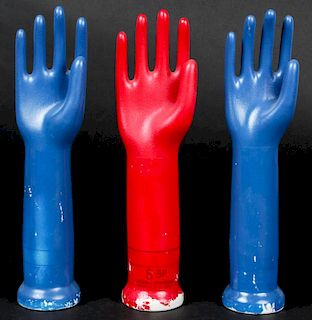 3 General Porcelain Trenton Glove Forms