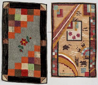 2 Antique American Hooked Rugs
