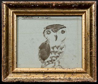 Antique Shaker Owl Drawing