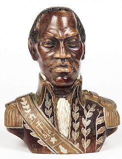 Ulysse Dabouze (Haitian) Bust of Toussaint Louverture
