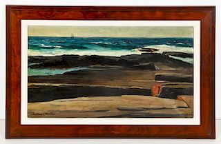 Antonio Martino (American, 1902-1989) "Seascape Two Lights"