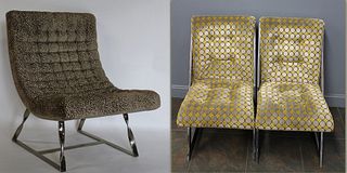 3 Vintage Modernist Chrome Chairs.