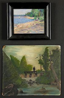 Two Landscape Paintings (Early to Mid 20th c.)