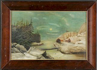 Snow Covered Landscape Painting