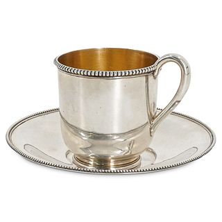 Tiffany & Co. Sterling Tea Cup & Saucer