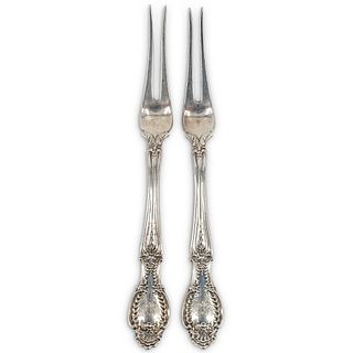 (2Pc) Tiffany & Co. "Richelieu" Sterling Silver Oyster Forks