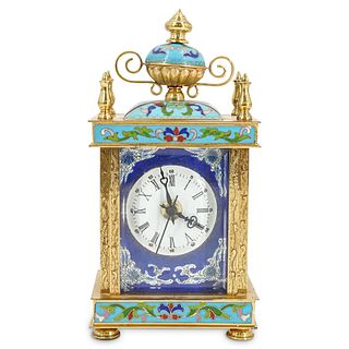 Cloisonne Chinoiserie Enamel Clock