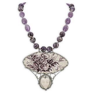 Paullete, A.J Wilkinson, Amethyst and Silver Necklace