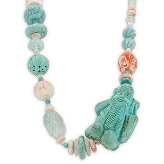 Paulette Semi Precious Stone Pendant Necklace