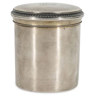 American Sterling Silver Tobacco Jar