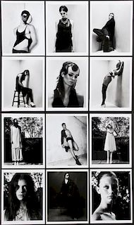Paul Rowland Studio (American, 20th c.) 12 Black and White Fashion Photographs
