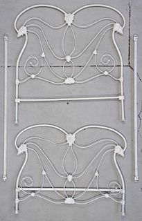 Late Victorian Cast Iron Bed