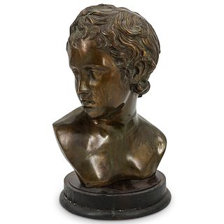 Bronze Bust of Greco Roman Youth