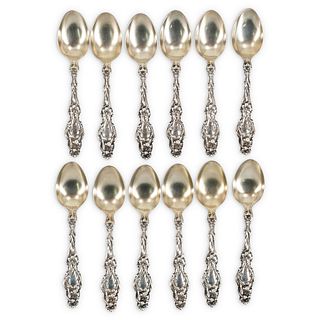 (12 pc) Whiting Manufacturing Co Vermeil Demitasse Spoons