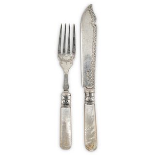 (2 pc) WR Humphreys And Co Fork And Knife