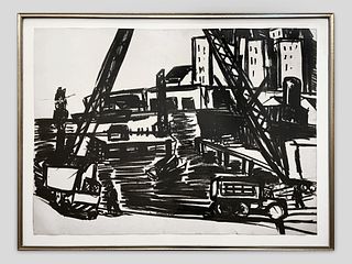 Leonard Rosenfeld, Untitled Construction Site, Brooklyn, 1957