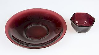 19th C Rose Peking Glass