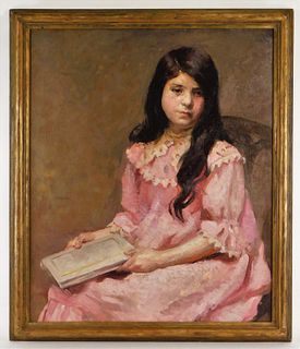 Attrib. Emily Burling Waite Portrait Painting