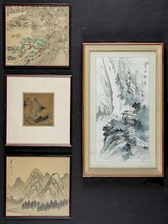 4 Japanese School (17-20th c.) Paintings