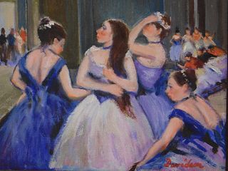 Allen A. Davidson Impressionist Ballerina Painting