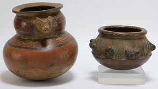 2PC Pre Columbian Pottery Vessels