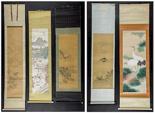 5 Japanese Paintings (18th-20th c.)