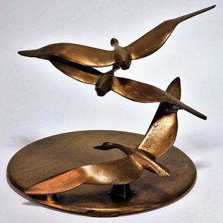 Robert Garret Thew Brass Goose Sculpture