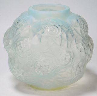 Andre Hunebelle Opaline Glass Vase