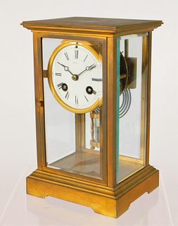 Tiffany & Co. Crystal Regulator Mantel Clock