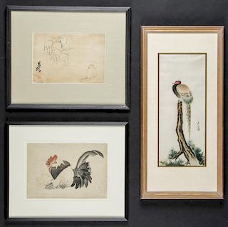 Shibata Zeshin (Japanese, 1807-1891) Three Works