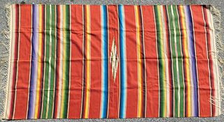 Colorful Tight Weave Mexican Serape Textile
