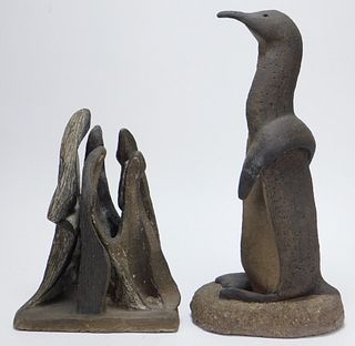 2PC Jean Jaediker Penguin Sculptures