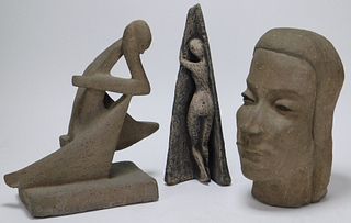 3PC Jean Jaediker Figural Sculptures