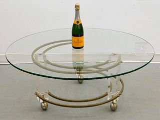 MCM Brass & Lucite Coffee Table