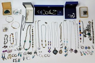 LG Estate Sterling Silver Jewelry Group