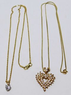 2PC Lady's Estate 14K Gold Necklaces