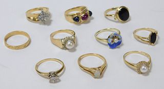 10PC Lady's Estate 14K Gold Ring Group