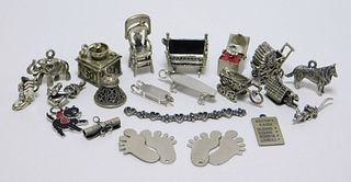 20PC Sterling Silver Articulated Charms