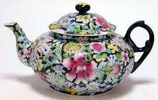 Chinese Famille Noir Teapot