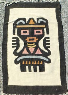 Native American Figural Flat Weave Rug