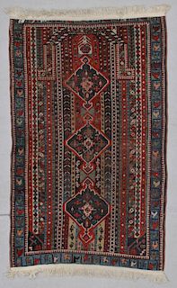 Antique Karabagh Prayer Rug: 3'4" x 5'3" (102 x 160 cm)