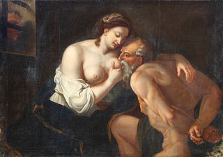 17th C. Old Master Painting, "Roman Charity"