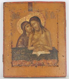 18th C. Russian Icon, "Weep Not for Me"