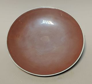 Chinese Peachbloom-Glazed Porcelain Dish