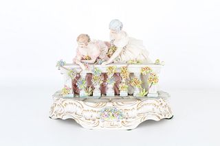 Luigi Fabris Porcelain Figurine Female Grouping