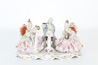 Dresden Porcelain Figurine Grouping